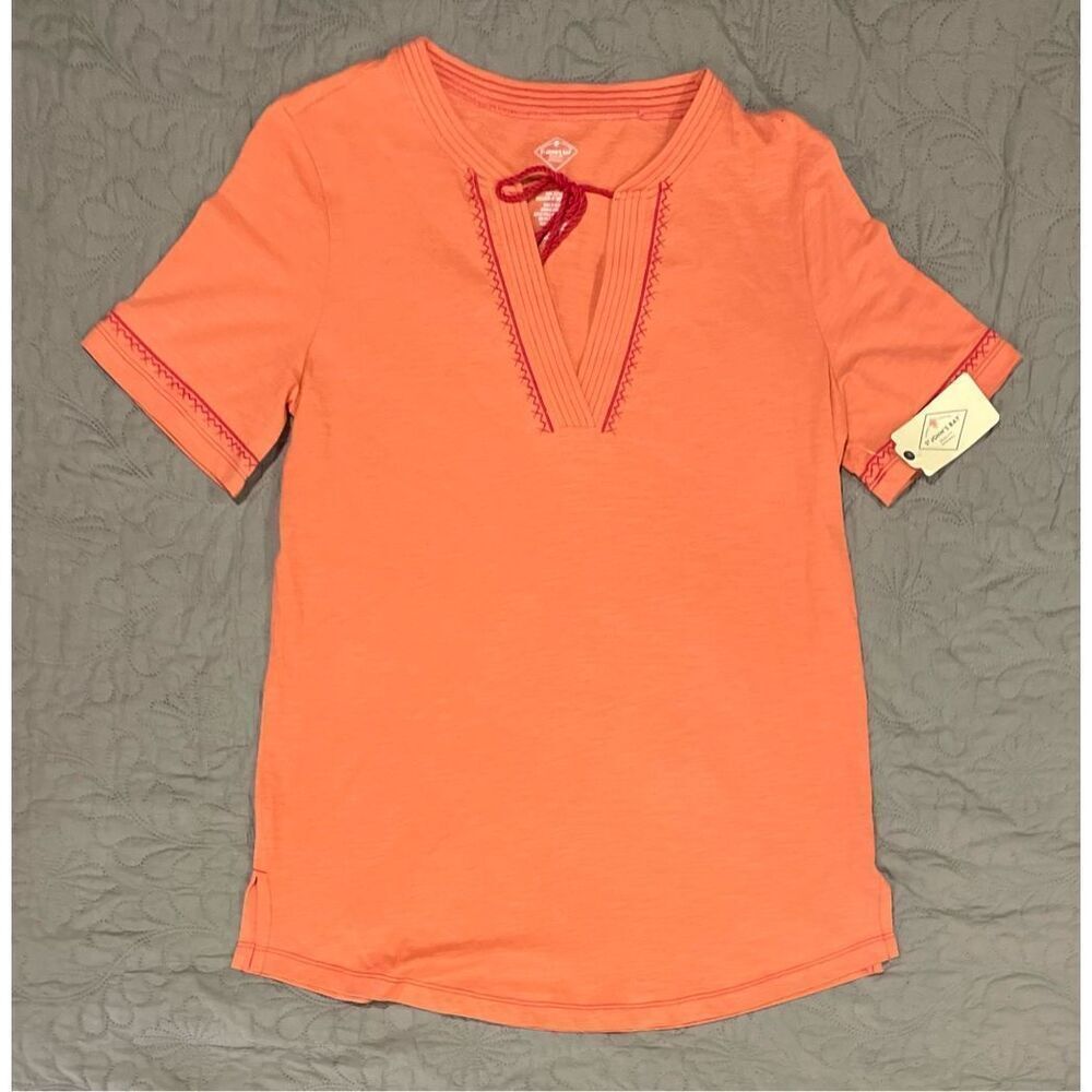 St. John’s Bay Small Coral T Shirt New Flawed Vacation